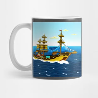 A giant sea serpent attacking a ship Mug